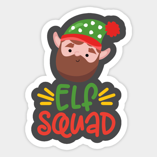 Elf Squad - Funny Christmas Sticker by igzine